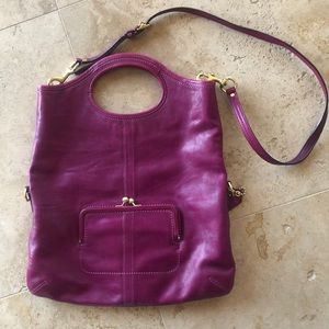 Coach Magenta leather shoulder bag